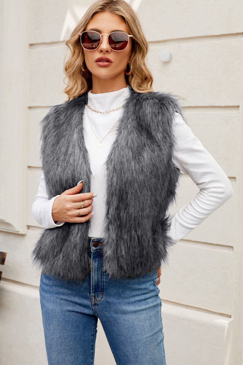 Stilzeits | Faux Fur Weste Elegant und Zeitlos Weicher Komfort