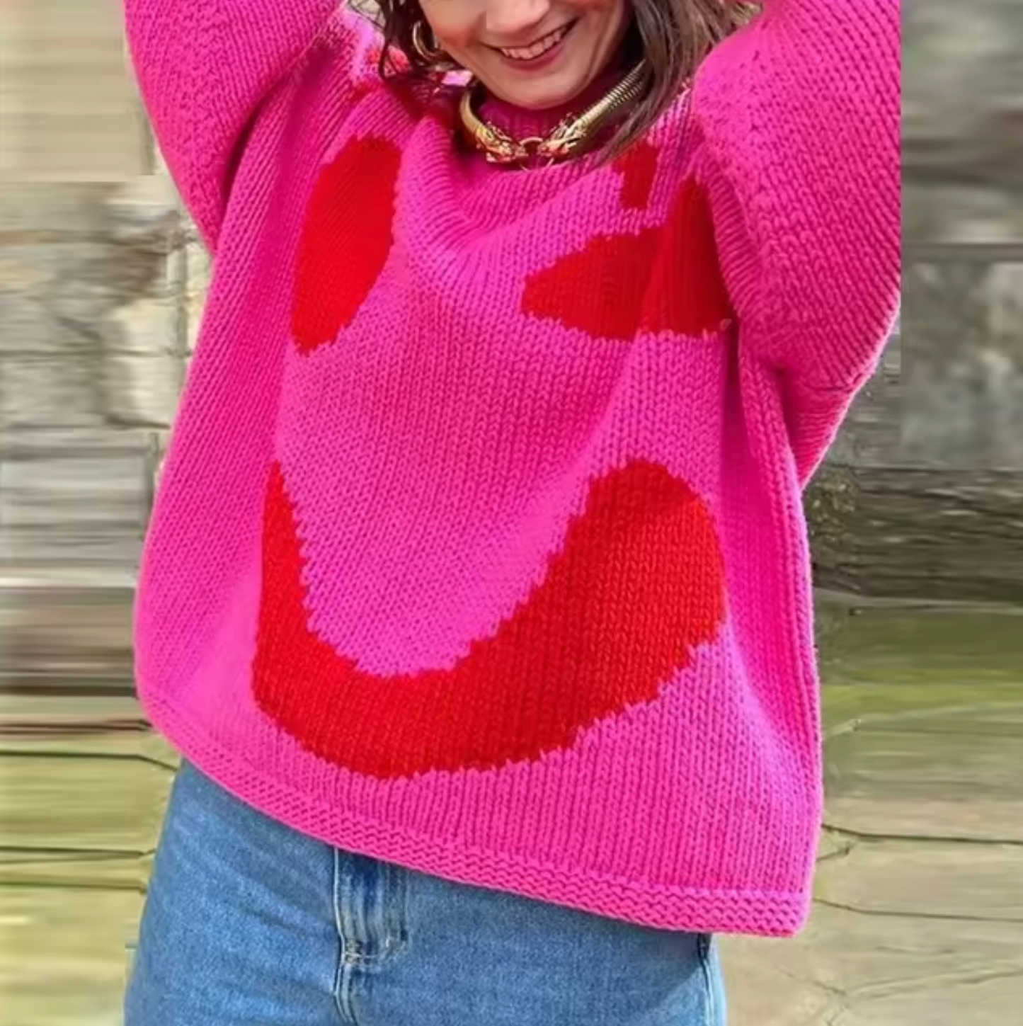 Stilzeits | übergroßer Strickpullover aus Baumwolle