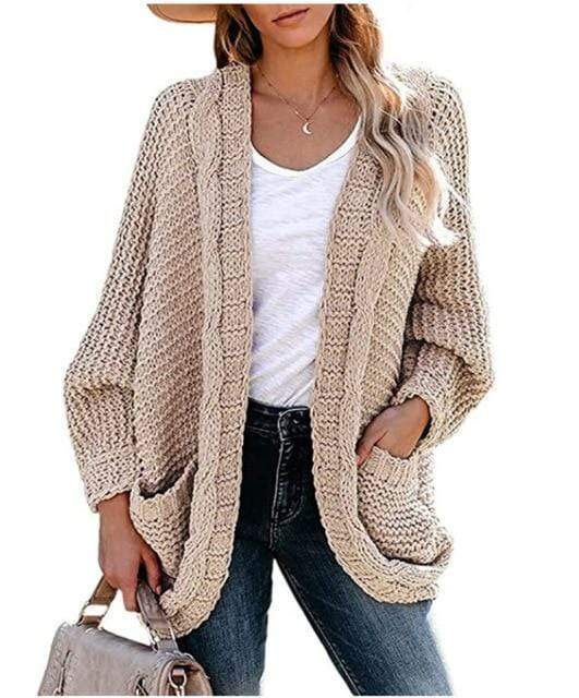 Stilzeits | Boho Strickcardigan Lockeres Design mit Praktischen Taschen