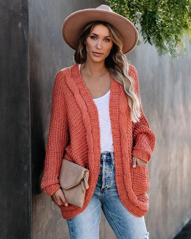 Stilzeits | Boho Strickcardigan Lockeres Design mit Praktischen Taschen