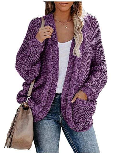 Stilzeits | Boho Strickcardigan Lockeres Design mit Praktischen Taschen