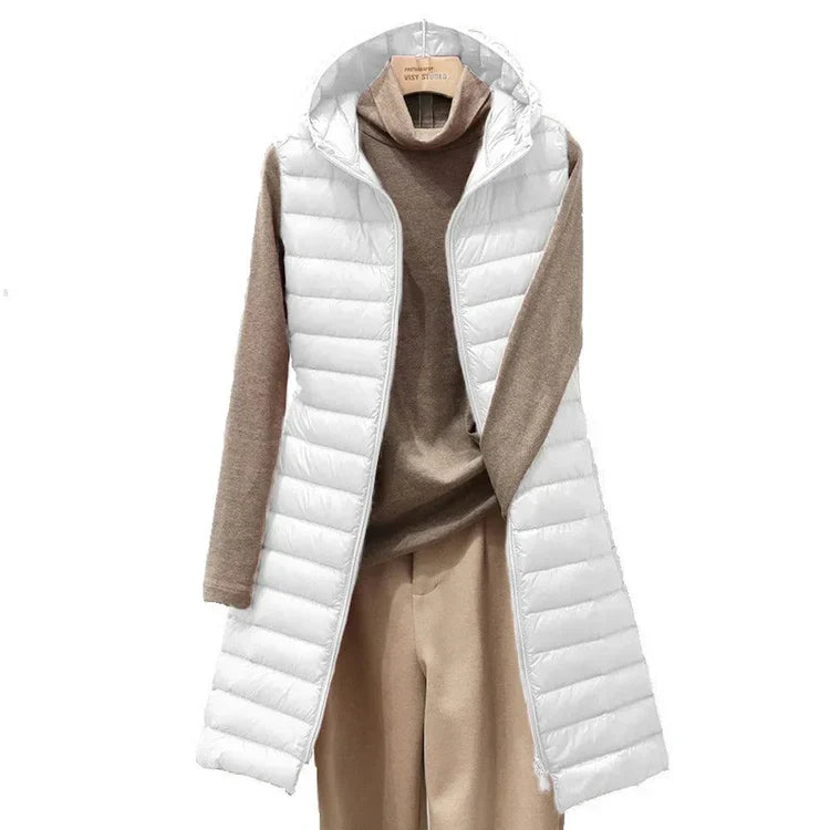 Stilzeits | Daunenweste mit Kapuze Aus Baumwolle für Frauen