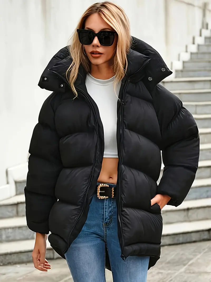 Wintermantel Keytara: Luxuriöses Fleece, kuschelig, mit Reißverschluss