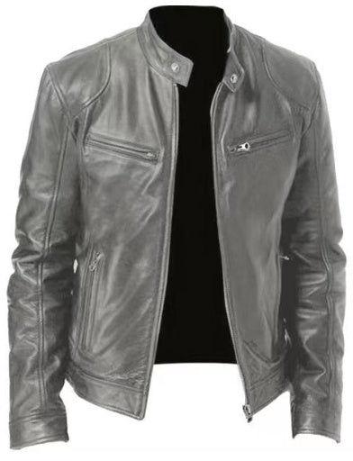 Nigel: Herren-Zip-Jacke aus veganem Leder