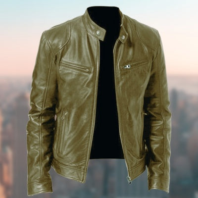 Nigel: Herren-Zip-Jacke aus veganem Leder