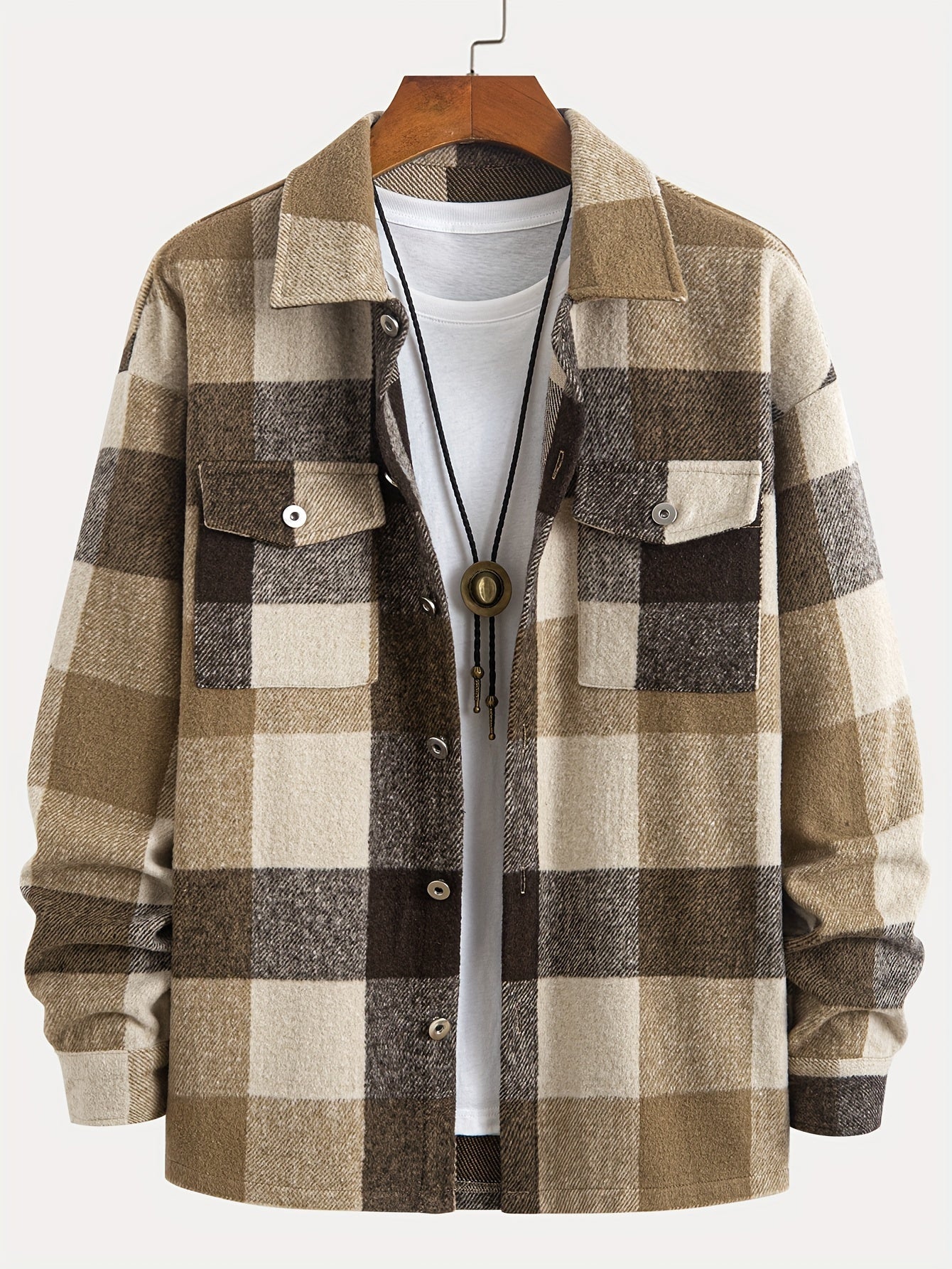 Stilzeits | Karierter Hemdjacke Baumwolle Lässig und Trendy