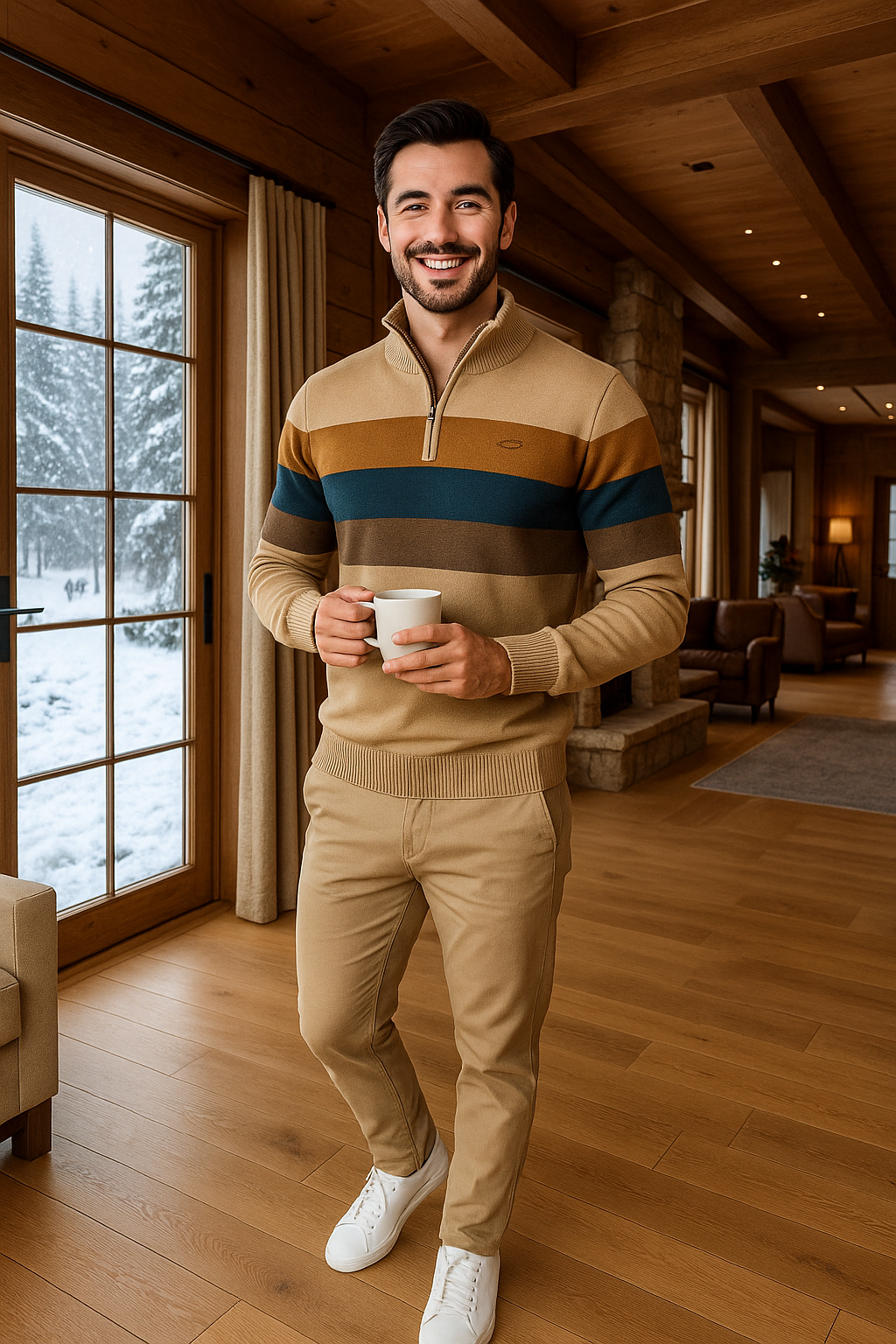 Stilzeits | Wärmer Strickpullover mit Reißverschluss für Den Winter