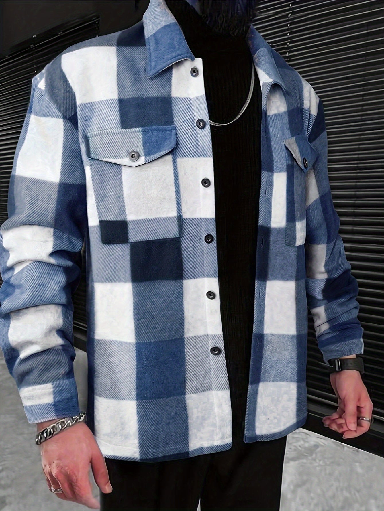 Stilzeits | Karierter Hemdjacke Baumwolle Lässig und Trendy