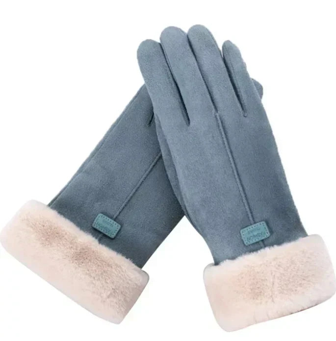 Damen Winterhandschuhe - Weiche Stulpen mit Glatter Oberfläche