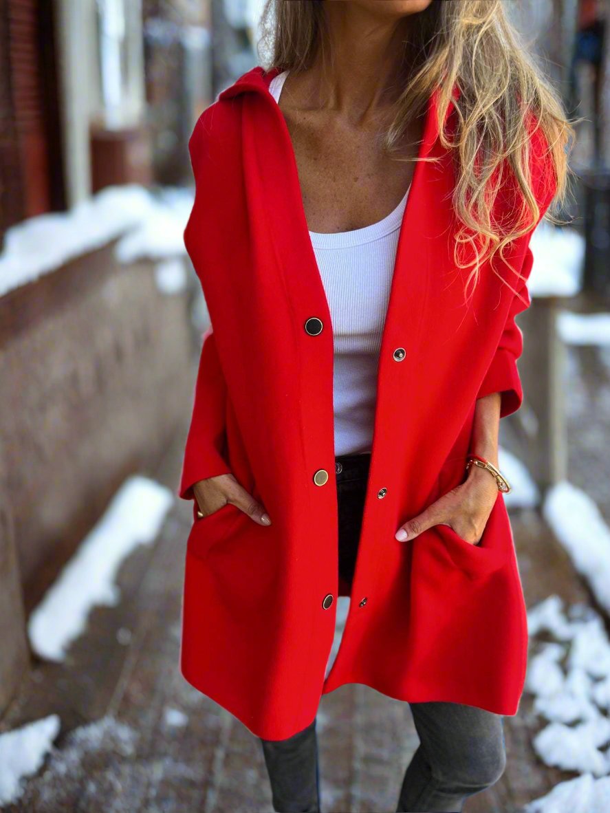 Stilzeits | für Frauen - Midi-Länge - Übergröße - Knopfverschluss - Klassischer Kragen