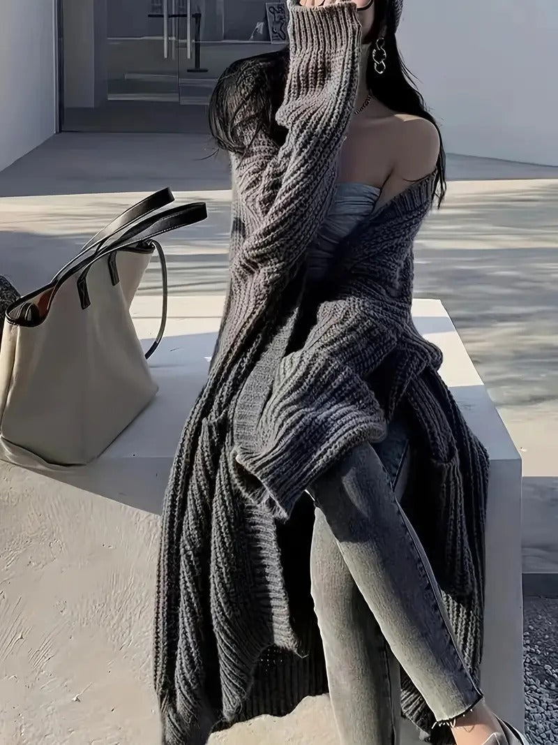 Stilzeits | Zeitloser Komfort Offener Pullover