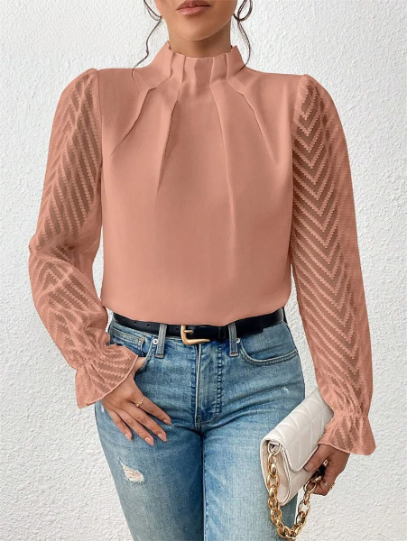 Stilvolle Bluse mit Rüschenärmeln von Fudus