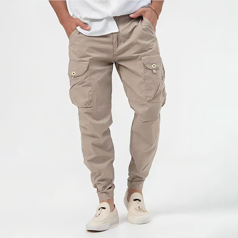 Herren Tapered Cargo-Jogginghosen – Elastische Knöchelbündchen