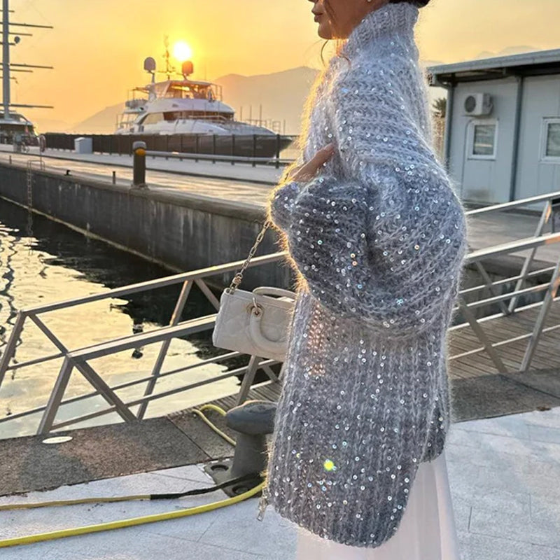 Stilzeits | Strickcardigan mit Pailletten