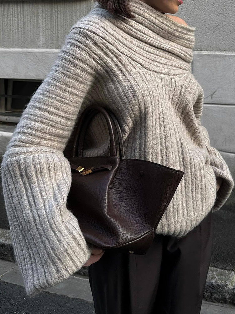 Stilzeits | Rippstrickpullover Weiche Wolle Elegant und Warm