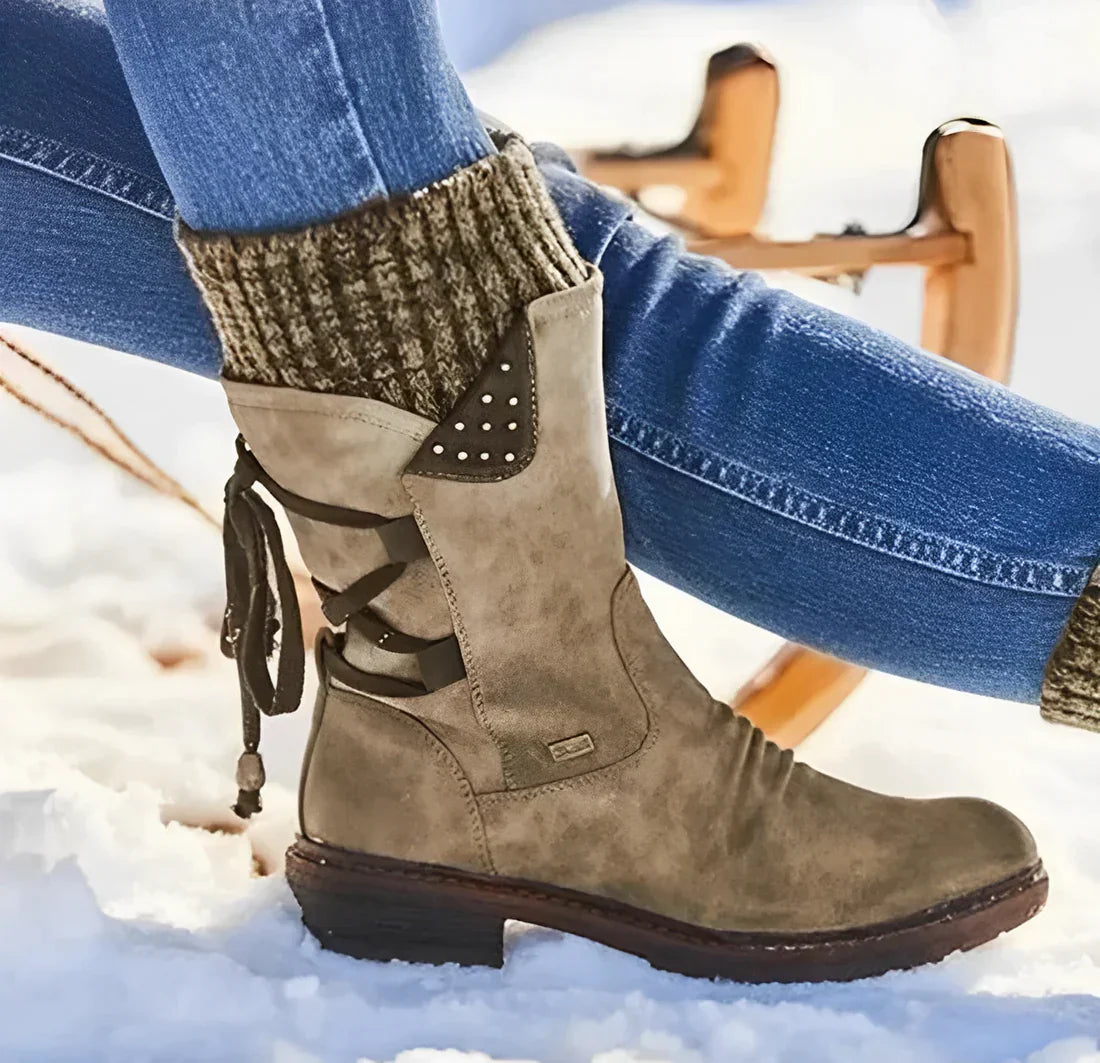 Stilzeits | Damen Winter Orthopädische Unterstützung Wolle Warme Stiefel