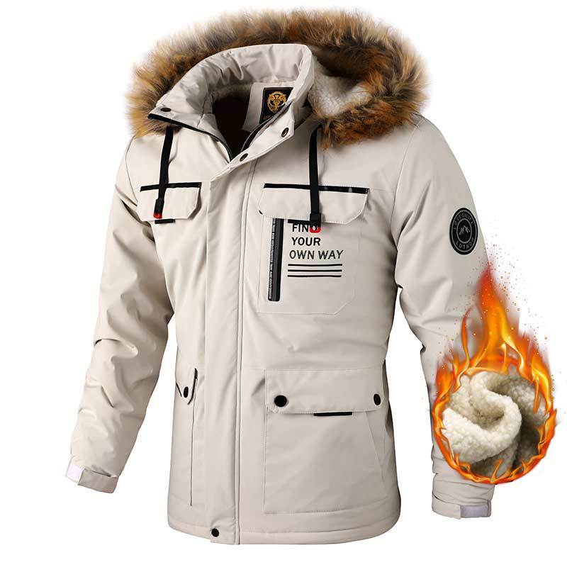 Herrenjacke Alan: Winddicht, mit Kapuze und Taschen