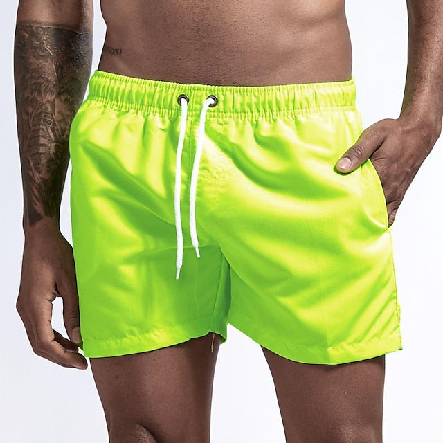 Strandshorts in Uni mit Kordelzug - Merk