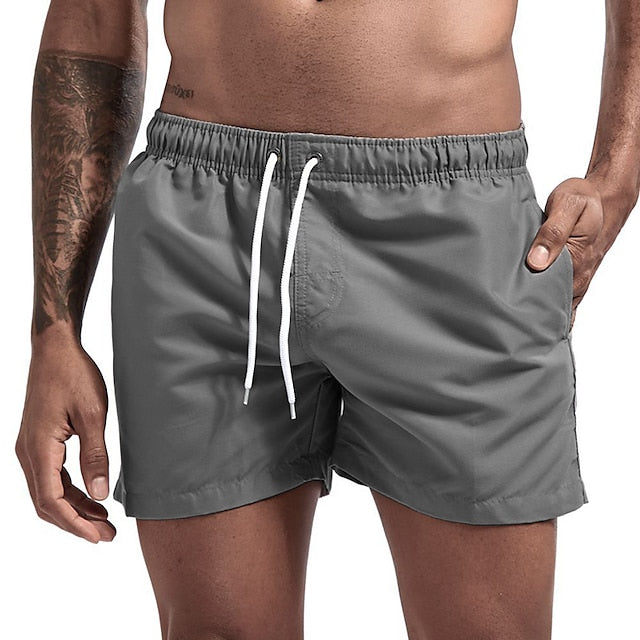 Strandshorts in Uni mit Kordelzug - Merk