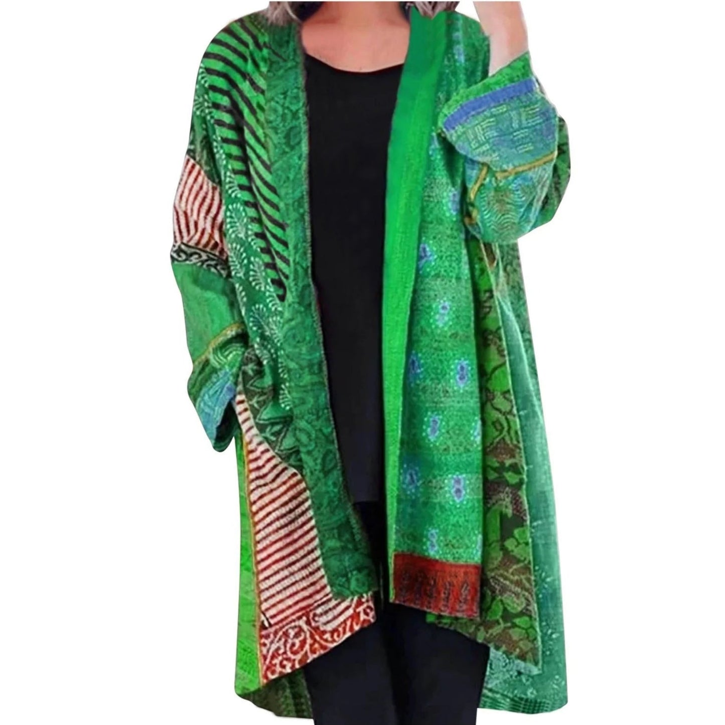 Stilvolle, farbenreiche, lässige Strickjacke – Anastasia