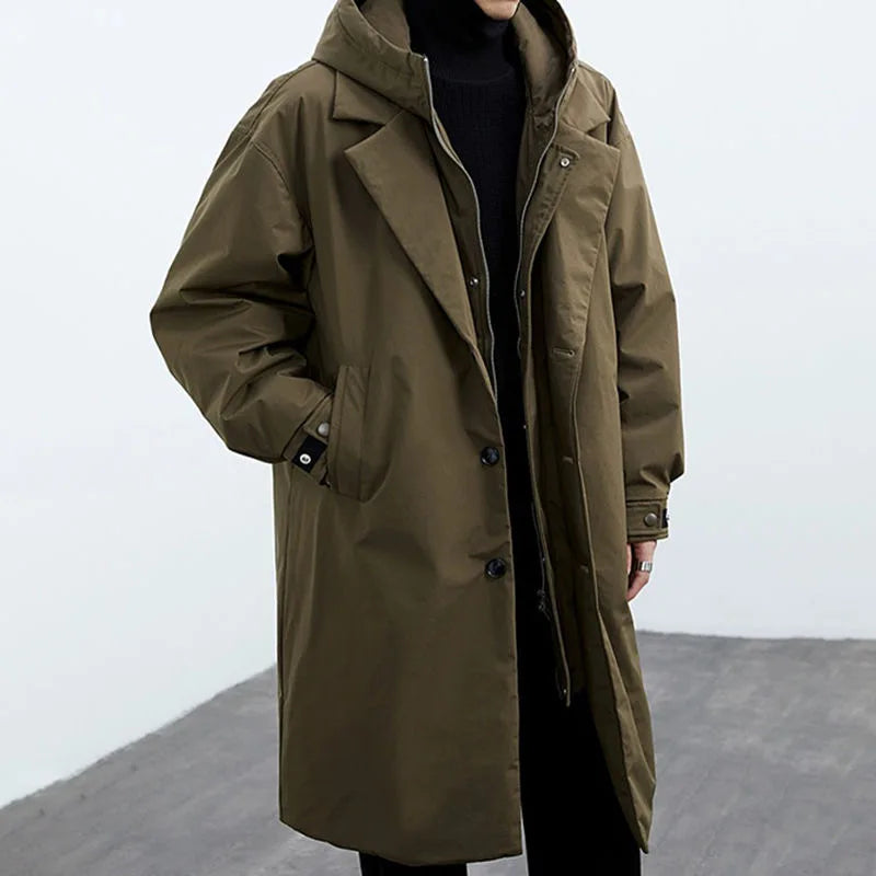 Edler Minimalistischer Herren Trenchcoat Rune
