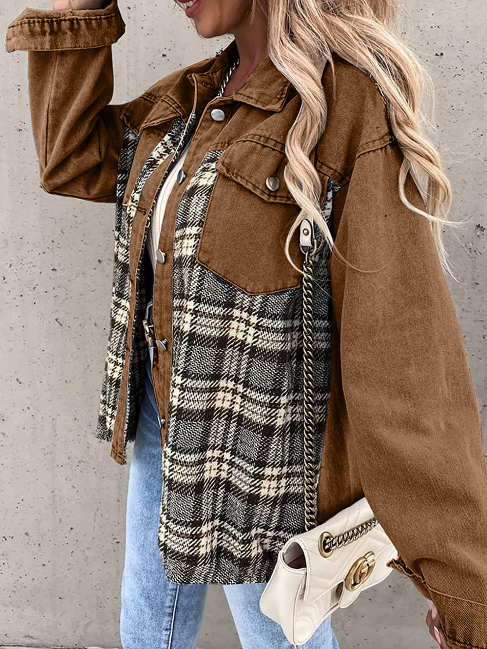 Stilzeits | Vintage-Flanelljacke für Frauen
