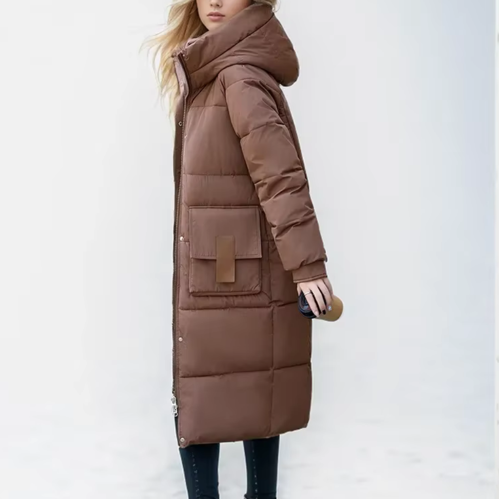 Stilzeits | wattierte Jacke - Winterjacke mit Kapuze und Taschen