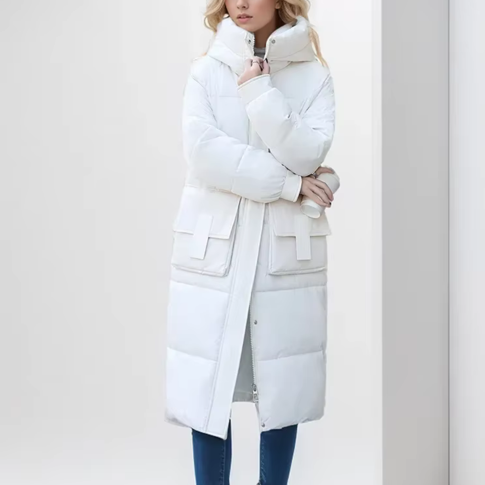 Stilzeits | wattierte Jacke - Winterjacke mit Kapuze und Taschen