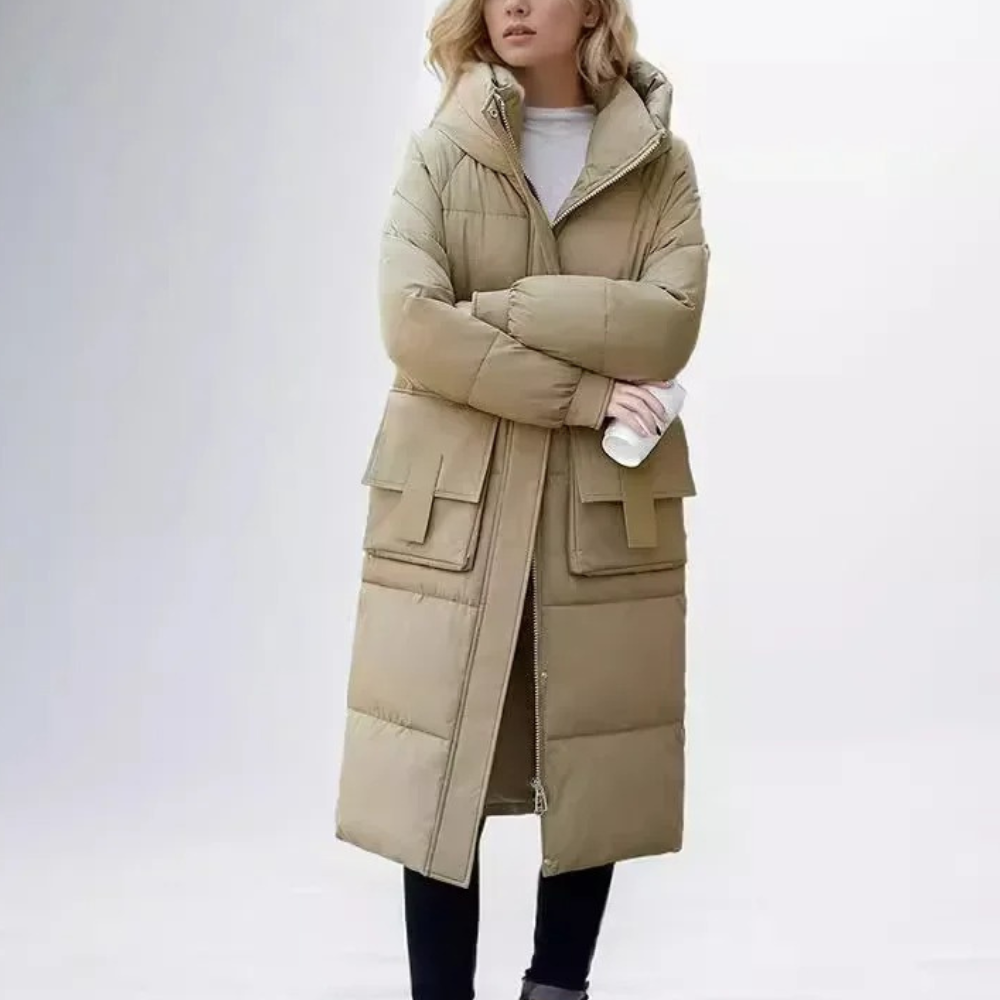 Stilzeits | wattierte Jacke - Winterjacke mit Kapuze und Taschen