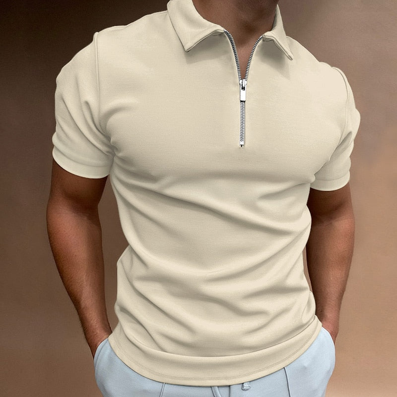 Sommerliches Herren-Polohemd mit Zipper von Burian