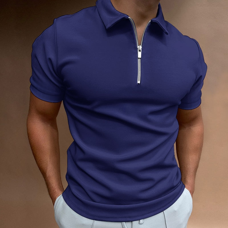Sommerliches Herren-Polohemd mit Zipper von Burian