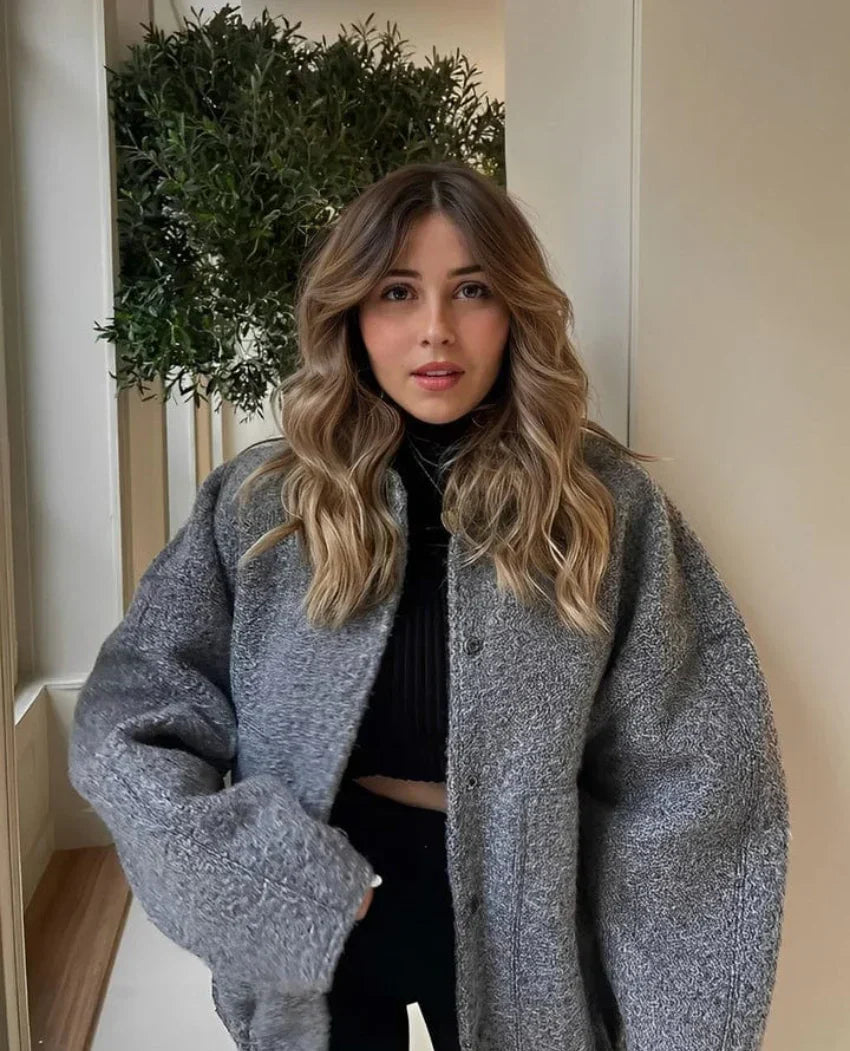 Stilzeits | Wollmischung Übergröße Jacke