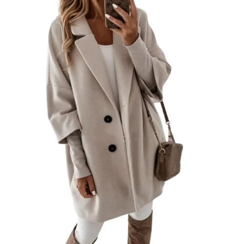 Stilzeits | Eleganter, Weicher Mantel mit Doppelreißverschluss