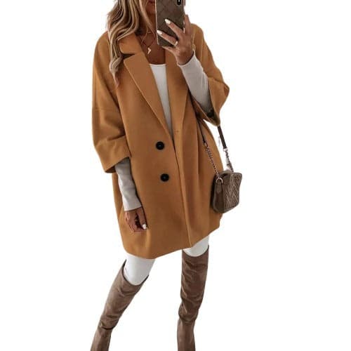 Stilzeits | Eleganter, Weicher Mantel mit Doppelreißverschluss