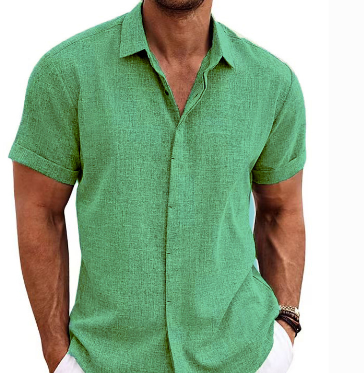 Veganes Kurzarmhemd aus Mikrofaser von Fudus