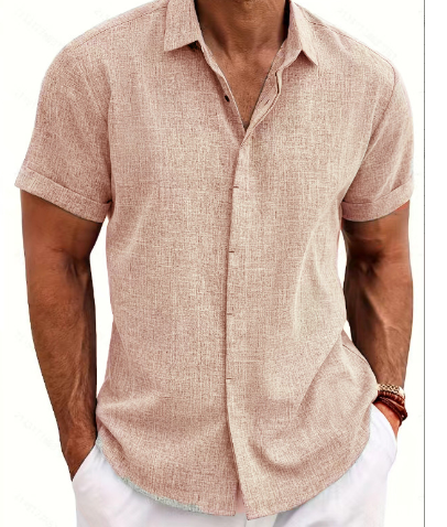 Veganes Kurzarmhemd aus Mikrofaser von Fudus