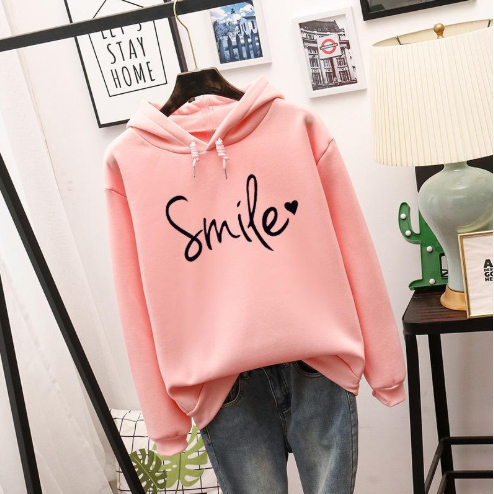 Stilzeits | Hoodie mit Druck Baumwollmischung Lässiger Stil