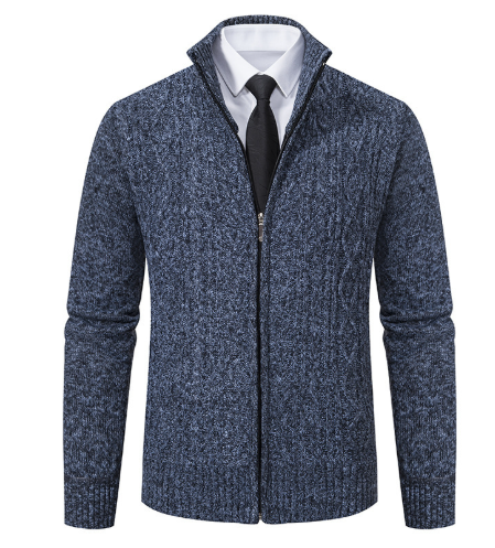 Stilzeits | Strickcardigan mit Reißverschluss und Muster Acryl Bequem und Warm