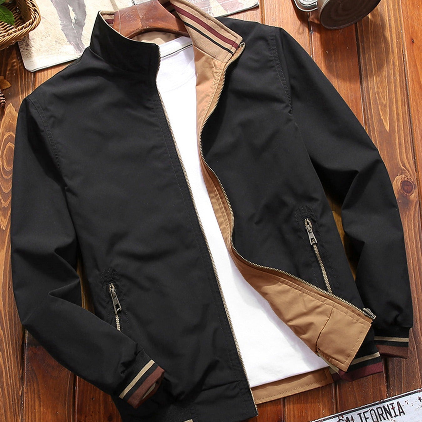 Stilzeits | Leichtgewichtiges lässiges Herrenjackett mit Reißverschluss