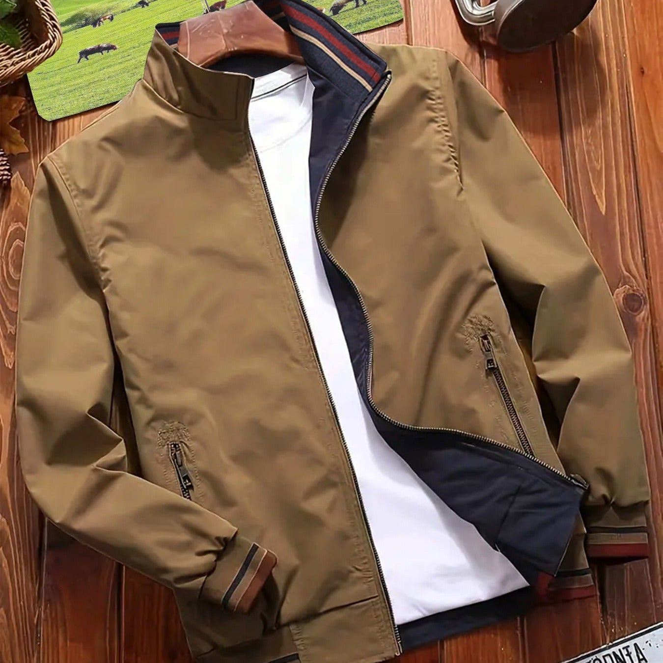 Stilzeits | Leichtgewichtiges lässiges Herrenjackett mit Reißverschluss