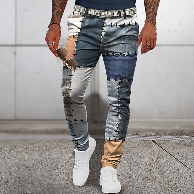 Klassische Herren-Sommerhose im Patchwork-Stil - Tristano
