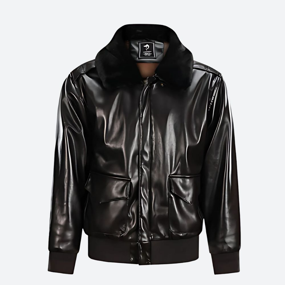 Micro Vintage Lederjacke im klassischen Stil