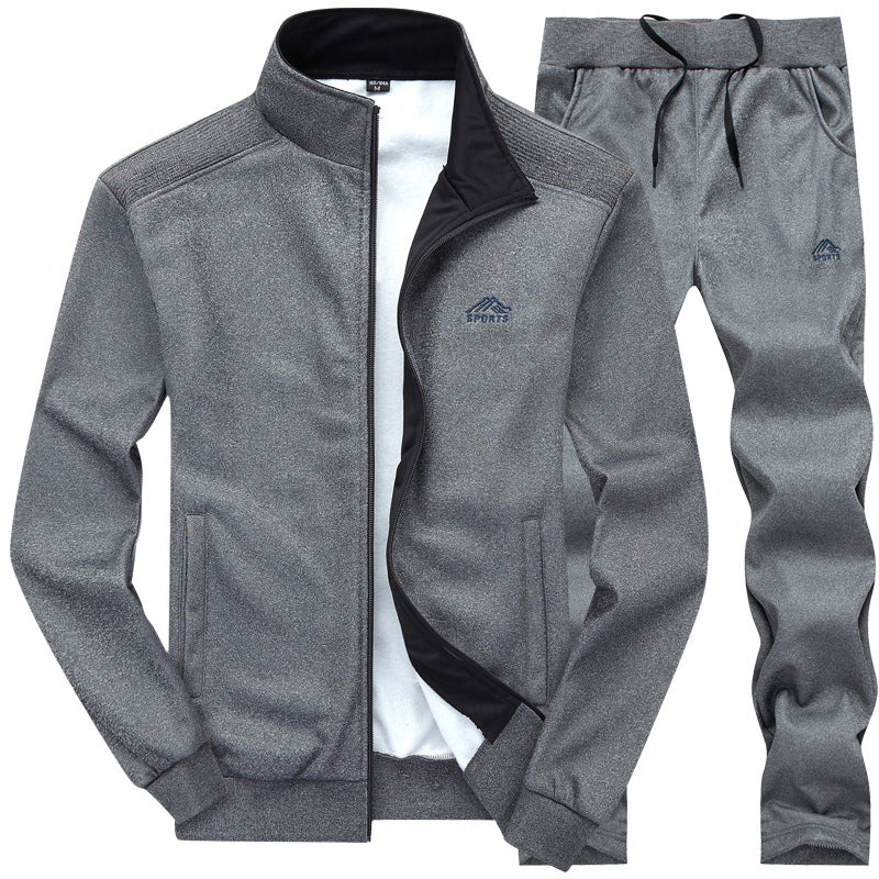Herren Trainingsanzug Set - Stehkragen Jacke mit Kordelzug Jogginghose