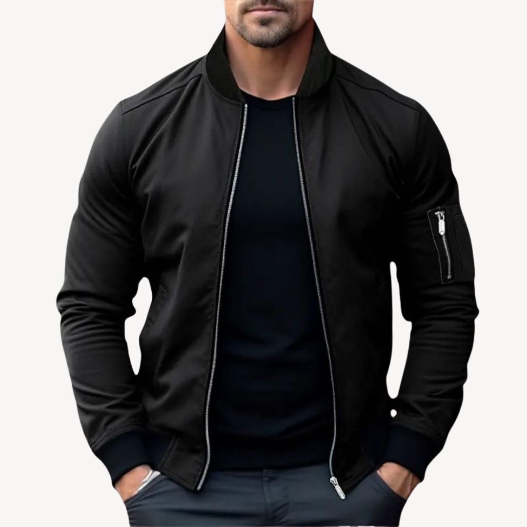 Stilzeits | Herren Klassische Zip-Up Bomberjacke - Vielseitig & Stylisch