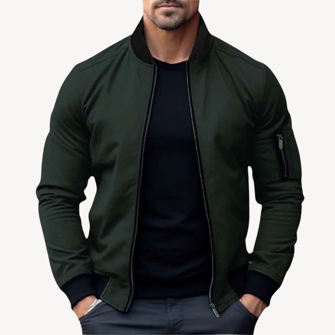 Stilzeits | Herren Klassische Zip-Up Bomberjacke - Vielseitig & Stylisch