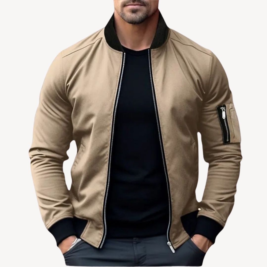 Stilzeits | Herren Klassische Zip-Up Bomberjacke - Vielseitig & Stylisch