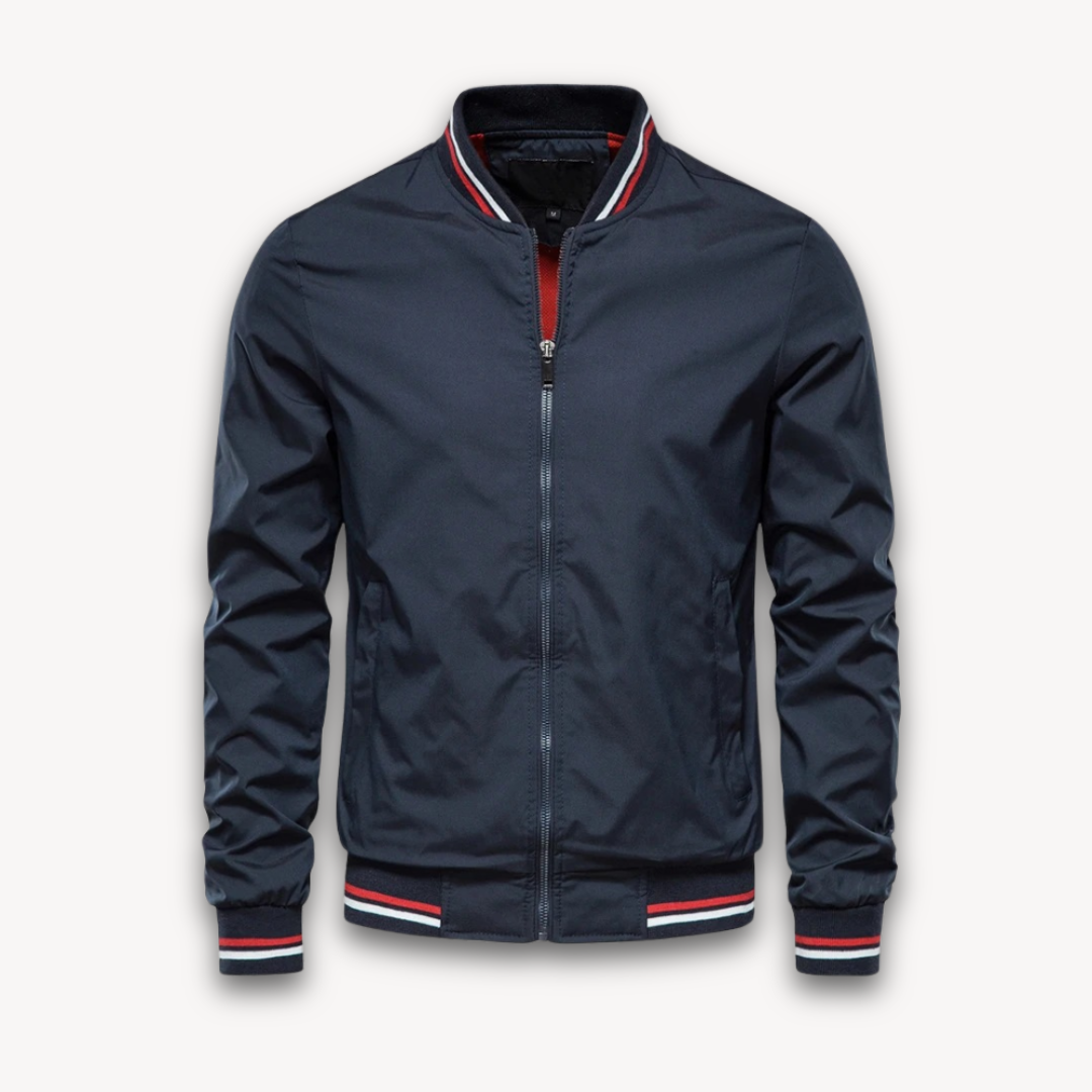Stilzeits | Herren Leichte Polyester Bomberjacke - Lässiger Windbreaker