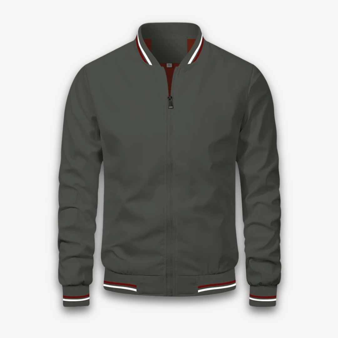 Stilzeits | Herren Leichte Polyester Bomberjacke - Lässiger Windbreaker