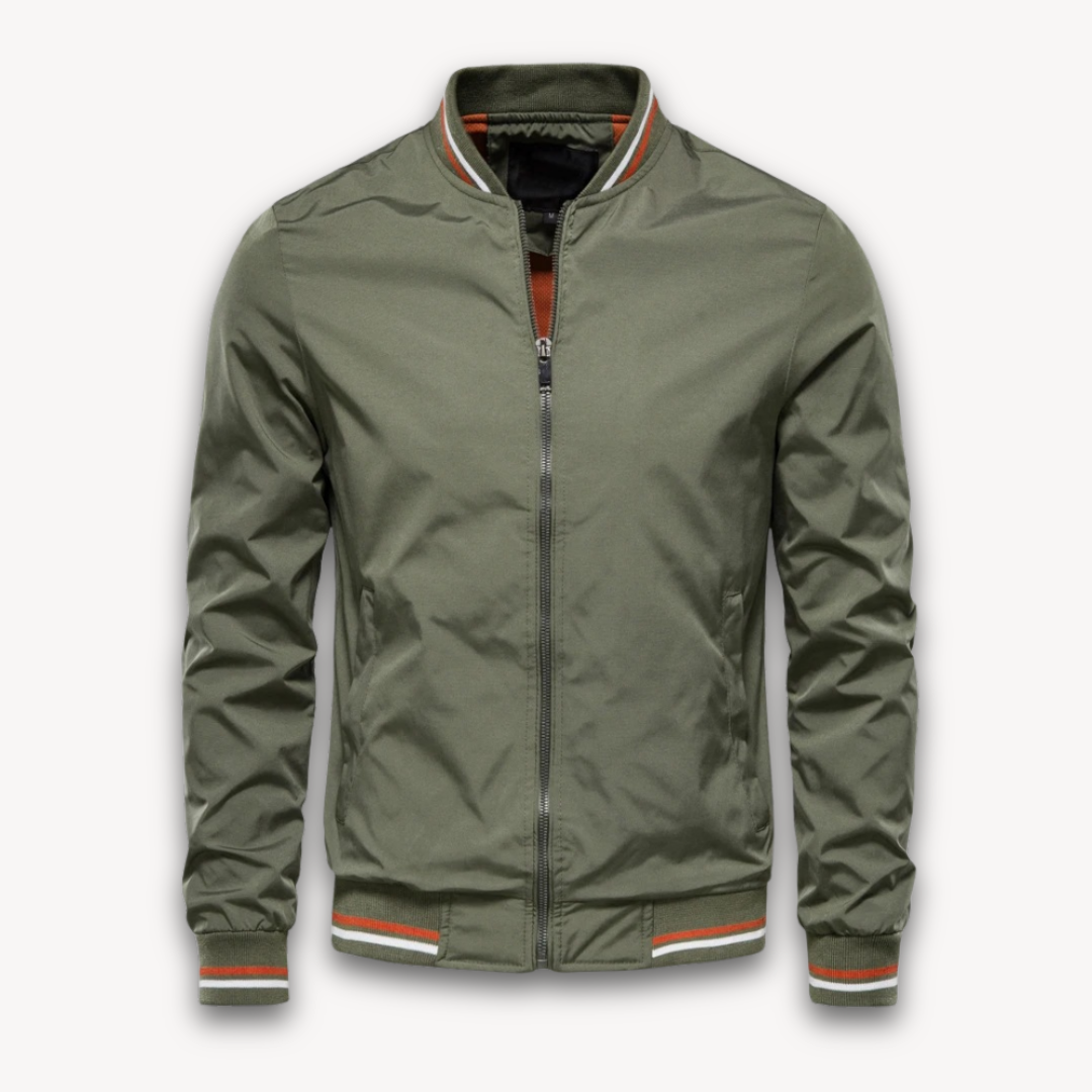 Stilzeits | Herren Leichte Polyester Bomberjacke - Lässiger Windbreaker