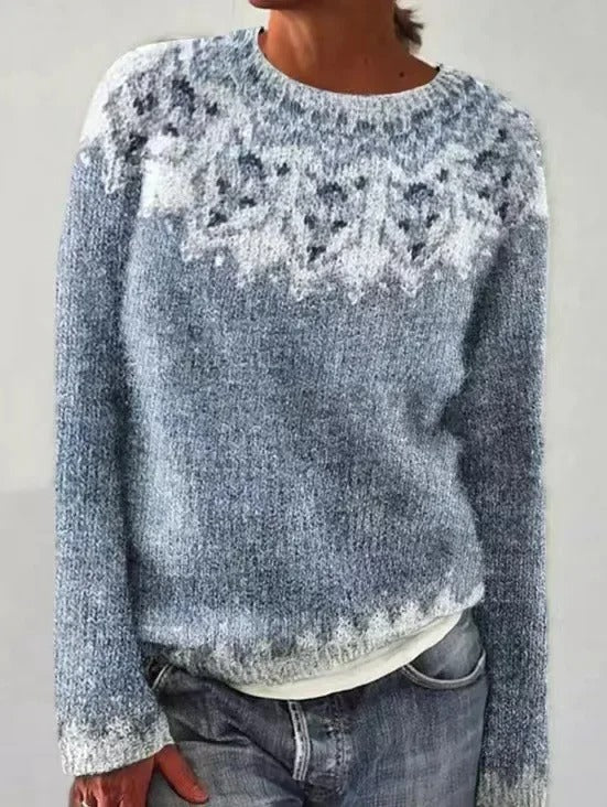 Stilzeits | Pullover - Frauen Bunter Fair Isle Strickpullover